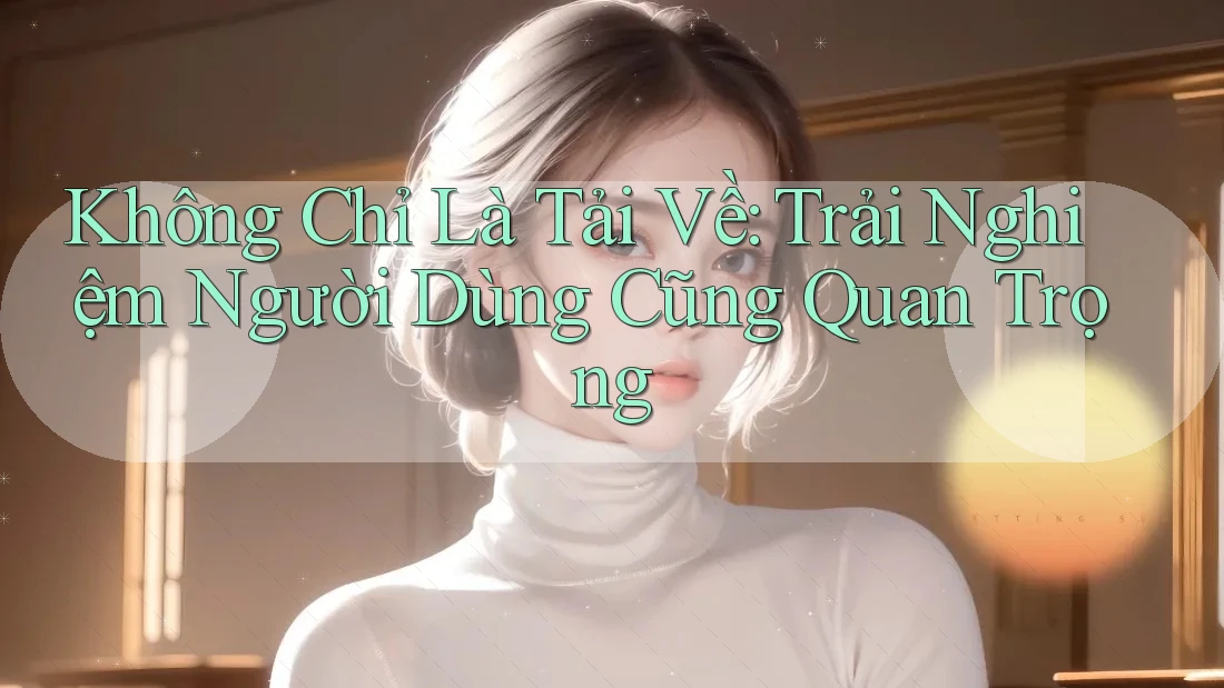 Không Chỉ Là Tải Về: Trải Nghiệm Người Dùng Cũng Quan Trọng