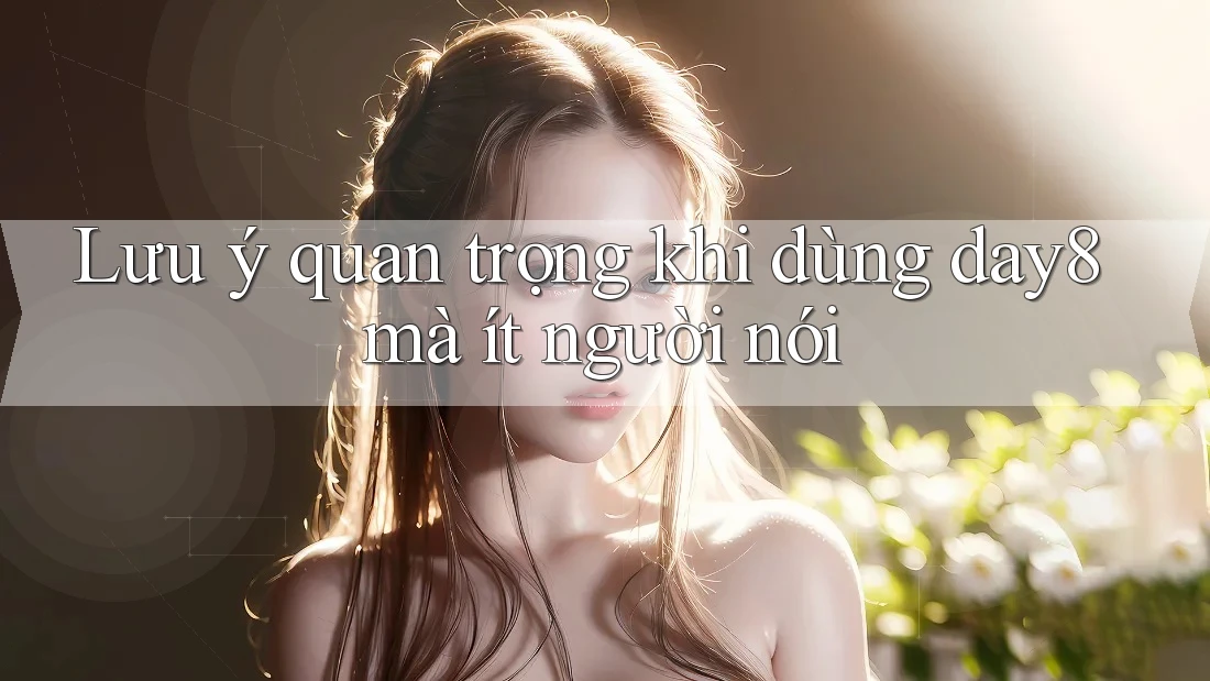 Lưu ý quan trọng khi dùng day8 mà ít người nói